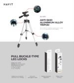 ⁦ستاند ثلاثي للهاتف من هافت⁩ - الصورة ⁦2⁩